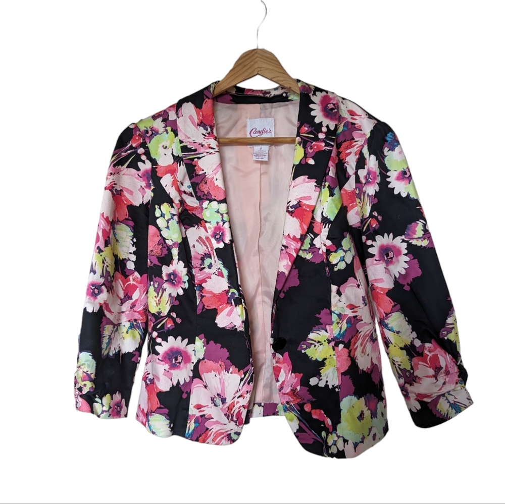 Candie's floral blazer, size small, NWOT